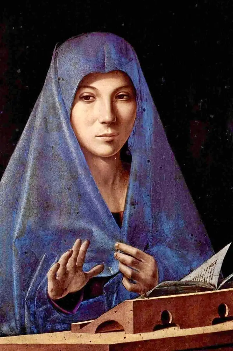 La «Anunciación», de Antonello da Messina, juega un papel importante en el libro