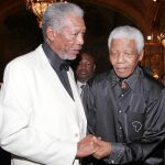 Mandela y Freeman, durante una gala a favor de la igualdad, en Montecarlo, en Mónaco, en 2007