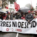 Los trabajadores de Coca-Cola se manifiestan en Madrid contra el expediente de regulación de empleo (ERE) anunciado por la empresa.