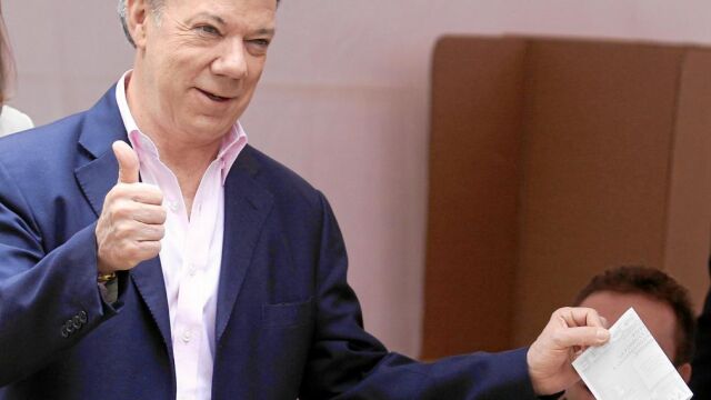 Santos, en el momento de su votación