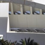 Vista de los desprendimientos en la cubierta del Palau de Les Arts