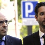 El juez Elpidio Silva (i) a su llegada al Tribunal Superior de Justicia de Madrid (TSJM). EFE/Fernando Alvarado