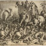 Recreación de la Batalla de Zama entre Escipión y los elefantes de Aníbal