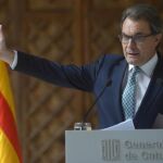 Artur Mas, hoy en el palau de la Generalitat