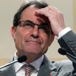 Artur Mas durante una rueda de prensa
