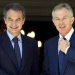 José Luis Rodríguez Zapatero, junto a Tony Blair, en una imagen de archivo