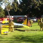 Estado en el que quedó la avioneta de Harrison Ford