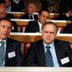 Emilio Butragueño, junto al director deportivo del Real Madrid, Miguel Pardeza, cuando formaba parte del Real Madrid