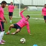 Imagen del entrenamiento culé de esta mañana