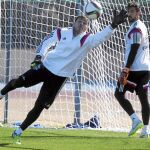 Casillas, en el entrenamiento de ayer en Marruecos