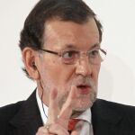 El presidente del Gobierno, Mariano Rajoy, hoy