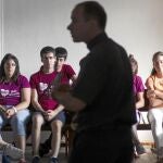 Algunos de los jóvenes que se acercaron hasta Alcalá de Henares para vivir la JPJ