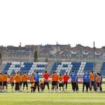 Imagen de uno de los entrenamientos del Real Madrid de Ancelotti, que afronta su segunda temporada al frente del vigente campeón de Europa