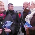La candidata Sophie Montel y Marine Le Pen hacen campaña en Doubs antes de las elecciones
