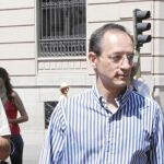 El director financiero de Gowex. Martínez Marugán, ayer, tras declarar en la Audiencia Nacional