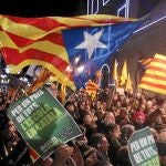 Manifestación en Barcelona a favor de la inmersión lingüística que la Generalitat practica desde hace tres décadas