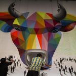 Imagen del gran mural que se expondrá desde el viernes en Tendido 11