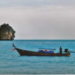 Paisaje en la playa de Railay, Tailandia.