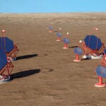 Recreación del Cherenkov Telescope Array (CTA), a cuya sede norte opta España.