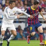 Ronaldo persigue a Messi en el último clásico jugado en el Santiago Bernabéu