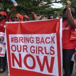 Manifestación a favor del regreso de las niñas secuestradas por Boko Haram.