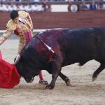Derechazo de José Carlos Venegas, ayer, en Madrid