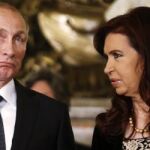 Cristina Fernandez de Kirchner y Vladimir Putin, en la Casa Rosada, el palacio presidencial de Buenos Aires.