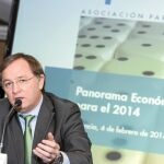 El conseller de Hacienda y Administración Pública, Juan Carlos Moragues, ayer durante la jornada