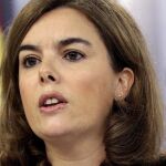 La vicepresidenta del Gobierno, Soraya Sáenz de Santamaría