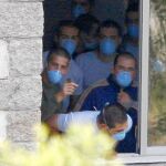 Militares españoles en cuarentena, durante el brote de gripe A de 2009, en la base de Hoyo de Manzanares
