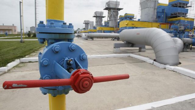 Una planta de gas en el pueblo ucraniano de Mryn, a 120 km al norte de Kiev