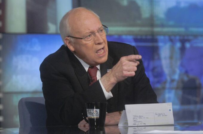 El ex vicepresidente de Estados Unidos, Dick Cheney, hoy, en el programa "Meet the Press", de la NBC.