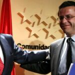 Ignacio González y Javier Fenández Lasquetty en la rueda de prensa de esta tarde.