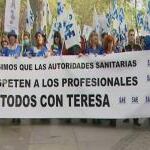 Cabecera de la marcha en favor de Teresa Romero