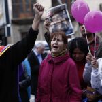 Con niños para protestar contra la Infanta