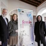 Antonio Moral, María del Mar Sánchez y Fahmi Alqhai, ayer en la presentación del certamen de música antigua
