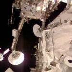 La nave aproximándose a la Estación Espacial