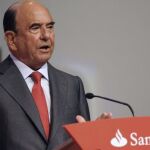 El presidente del Banco Santander, Emilio Botín