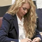 La artista, durante una sesión judicial