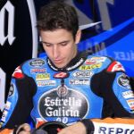 Álex Marquez, piloto de Honda de Moto3, se prepara para la clasificación de la parrilla en Cheste