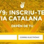 Más de 455.000 inscritos en la Vía Catalana de la próxima Diada