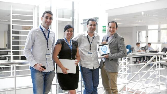 Javi López, Juan Hernando, Paula Moreno y Javier Bada componentes del proyecto Gpmess