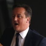 David Cameron, en el funeral de Mandela