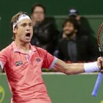 Ferrer celebra su pase a la final.