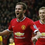 Mata celebrando su tanto.