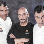 Paco Roncero, Miguel Ángel Almodóvar y Ramón Freixa.
