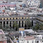 Vista panorámica de la Plaza Real de Barcelona