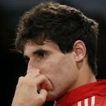 El jugador español Javi Martínez, en su comparecencia de prensa hoy
