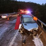 Imagen de un accidente mortal en una carretera española.