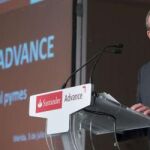 José Antonio Monago durante la presentación del Plan Santander Advance.